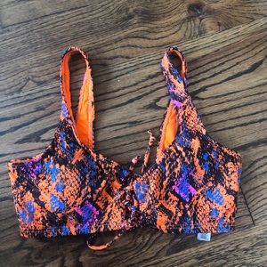 Snake print bathing suit top